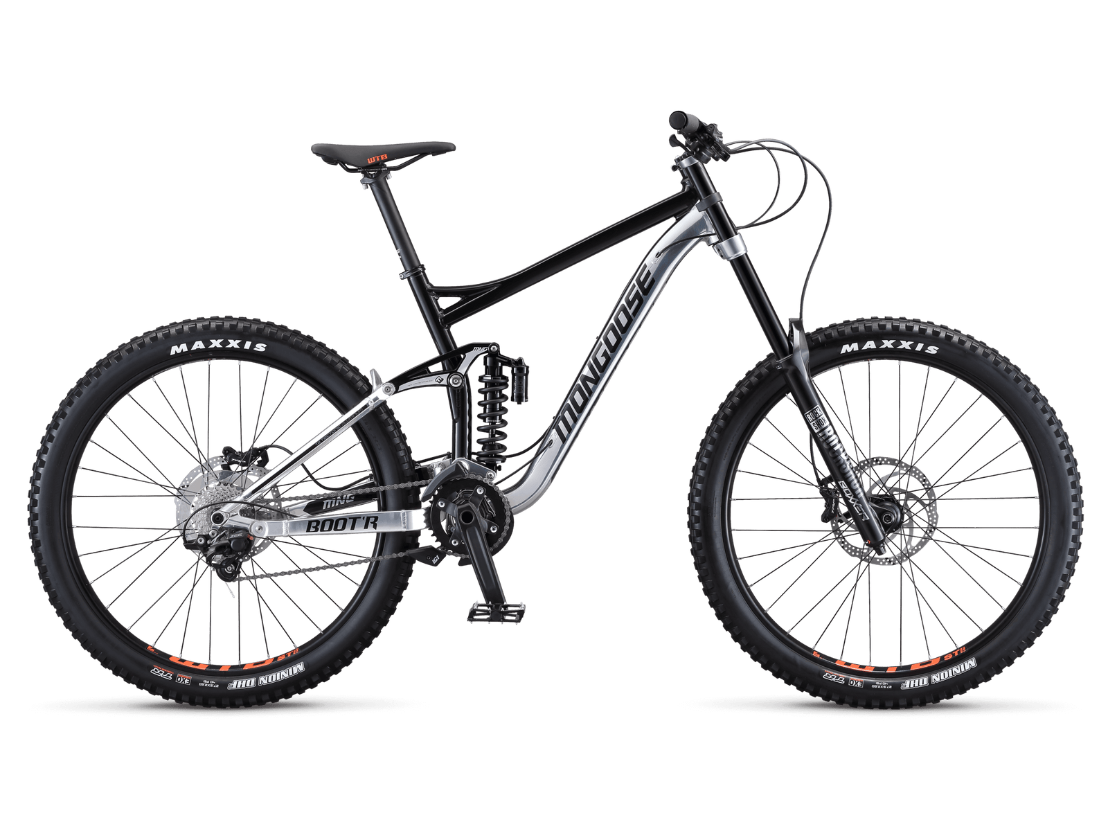 mongoose pro mountainbike Mongoose Boot'R Adult Unisex 27.5-in. Full-Suspension Mountain Bike, Black