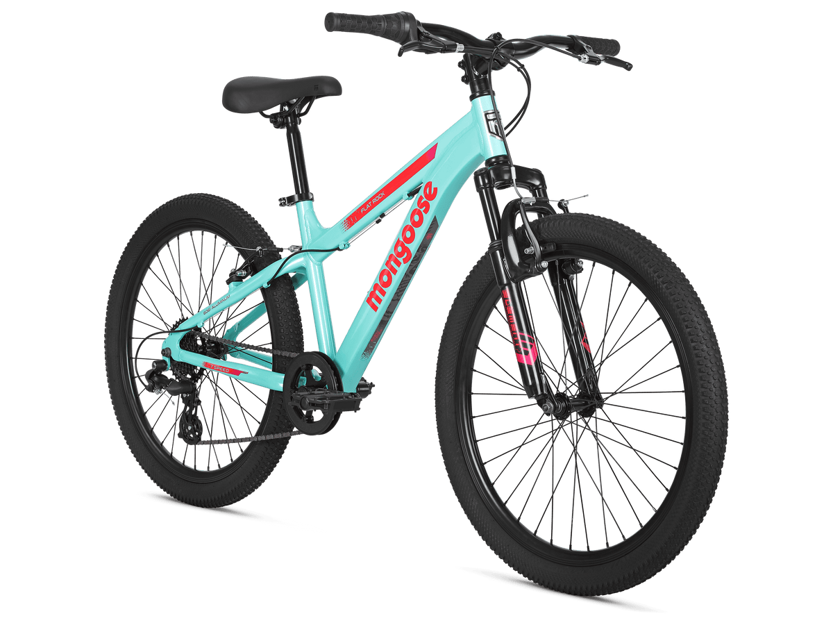 Mongoose Flatrock Mountain Bike, 24 Inch Wheels, Ages 10-15, Orange