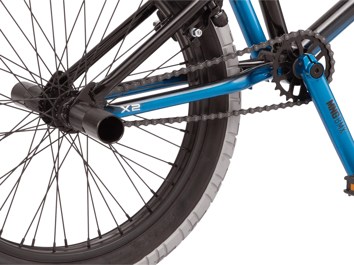 kinderfahrrad rebel Mongoose Rebel X2 BMX Bicycle, Single Speed, 20 In. Wheels, Black and Blue