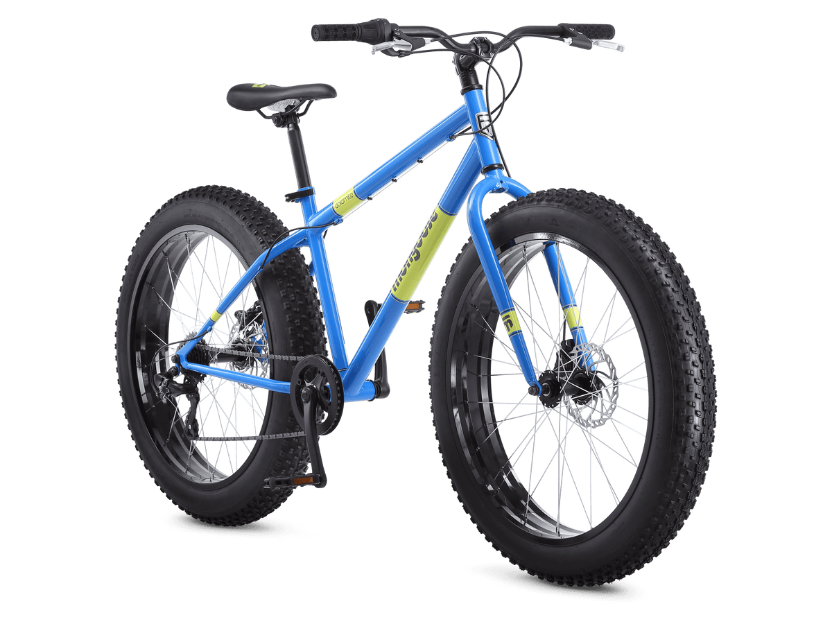dolomite electric bicycle Mongoose Dolomite Fat Tire Mountain Bike, Featuring 17-Inch/Medium High-Tensile Steel Frame, 7-Speed Shimano Drivetrain, Mechanical Disc Brakes