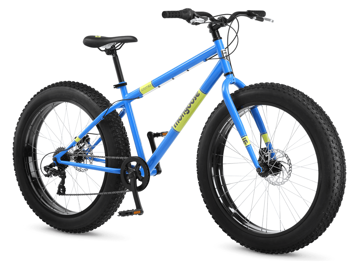 Mongoose Dolomite Fat Tire Mountain Bike, Featuring 17-Inch/Medium High-Tensile Steel Frame, 7-Speed Shimano Drivetrain, Mechanical Disc Brakes